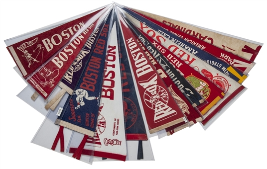 Boston Red Sox Vintage Pennant Collection Lot (107)